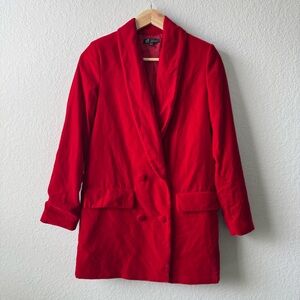 Zara TRF Collection Red Velvet Blazer